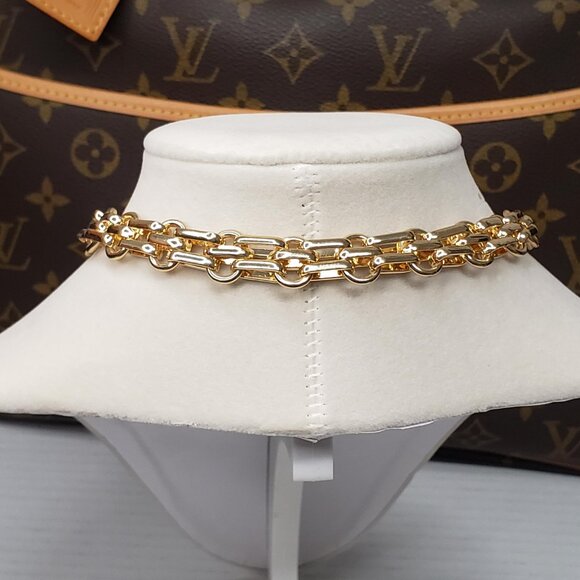 Authentic Louis Vuitton Lock & Key w/ Unbranded Stainless Steel Chain Necklace - Picture 6 of 14